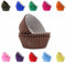 Lot de 50 caissettes à cupcakes colorées en papier sulfurisé 50 mm (marron)