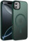 KPPIT for iPhone 16 case Compatible with MagSafe 6.1 inch,Magnetic Case for iPhone 16 Phone case Slim Translucent Matte Back Cover-Cangling Green