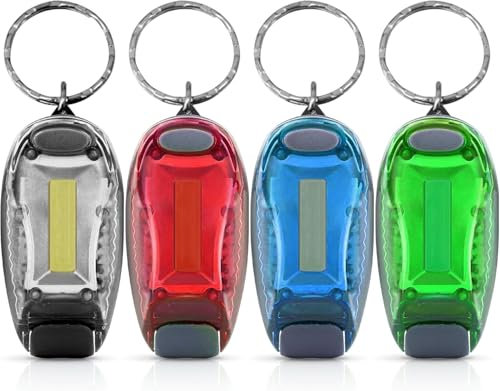 GAOUTO 4 Stück LED Blinklicht Schulranzen: Sicherheitslicht Licht Clip für Kinder Schulranzen, 3 Lichtmodi Blinklicht Licht Clip mit Batterien Beleuchtung für Outdoor-Sportarten, Nachtläufer, Hunde