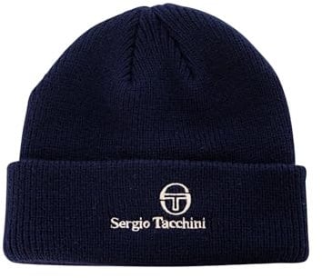 Sergio Tacchini – Kairee – Rippstrickmütze mit Umschlag und Sergio-Logo, Unisex