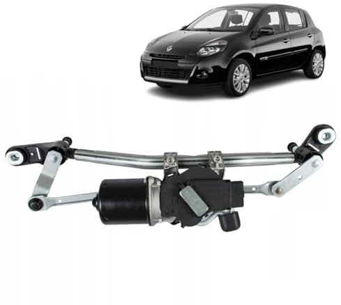 Mecanismo completo de limpiaparabrisas delantero (Tringlería) con motor compatible para Renault Clio 3 de 2005 a 2014 OEM: 8200383752 7701061590