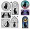 GLOBLELAND Magic Schwarze Katze Transparente Stempel für Scrapbooking GlasBlumenfenster Klare Stamps Halloween-Katze Silikonstempel Für Kartengestaltung DIY Prägung Journaling