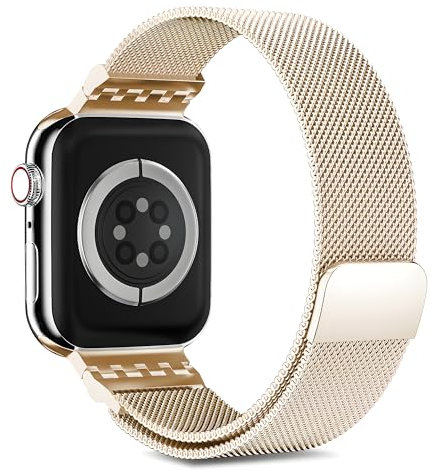Uni-unzeit Bracelet De Remplacement Milanais Compatible Avec Apple Watch 49mm 46mm 45mm 44mm 42mm, Bracelets RéGlables MagnéTiquement Pour Iwatch Series 10 9 8 7 6 5 4 3 Se Ultra