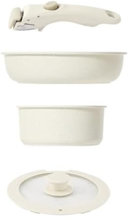 Eeuye Nonstick Kitchen Cookware Set with Removable Handle, Safe for Oven Use,Pots and Pans Set for All Cooking Needs