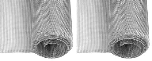 Windhager moustiquaire en Aluminium, également idéale pour Les puits de lumière, Robuste, résistante, Protection fiable, Argent, 100 x 250 cm, 03621 (Lot de 2)