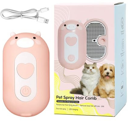 Xistuoz Steamy Brosse pour chat | Brosse vapeur multifonction pour enlever le lavage, le séchage, la douche, le spa, le bain, le shampooing