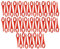 vhbw 50x Ersatz-Messer Ersatz für Grizzly 91099379 für Rasentrimmer - Ersatzklinge Rot, Nylon/Kunststoff