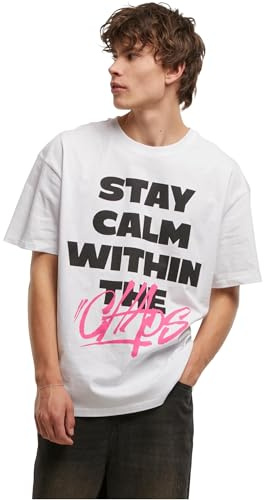 Mister Tee Herren Mt3870-stay Calm in Chaos Oversize Tee T-Shirt (1er Pack)
