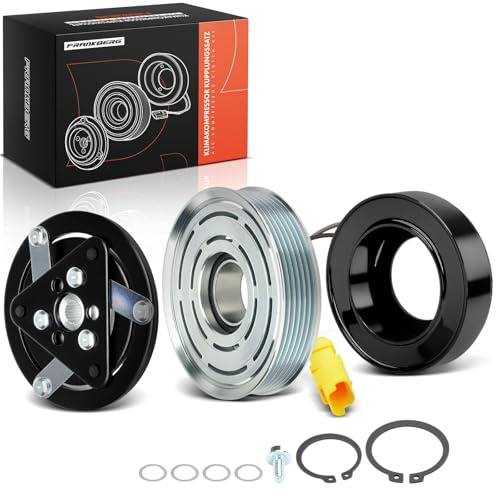 Frankberg AC Compressor Clutch Kit Air Conditioning Compatible with 207 CC WD 1.6L 208 I CA CC 1.2L 207 WA WC 1.4L C3 II SC 1.2L 207 SW WK 1.4L Replace# 9659875780