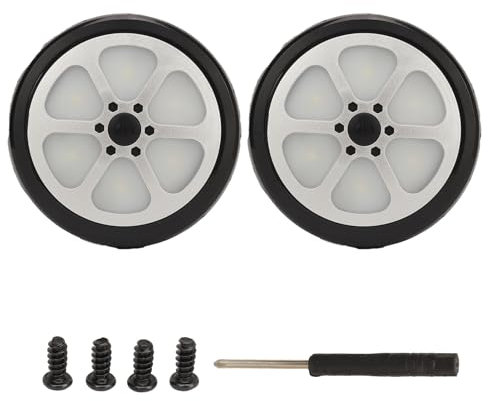 TOPINCN 2 Pack -LED -Kinderwagen Sicherheitsleuchten mit 3 Beleuchtungsmodi, Radförmigen Superhellen Kinderwagen -Wanderreifen Sopke Licht für Nacht Im Freien, Geeignet für Fahrräder,