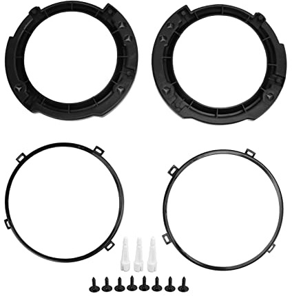 YUMILI 17,8 cm Scheinwerfer-Befestigungsring-Set, rund, Motorrad, Auto, Scheinwerfer, Metall-Montagering, für Jeep Wrangler JK 2007–2017