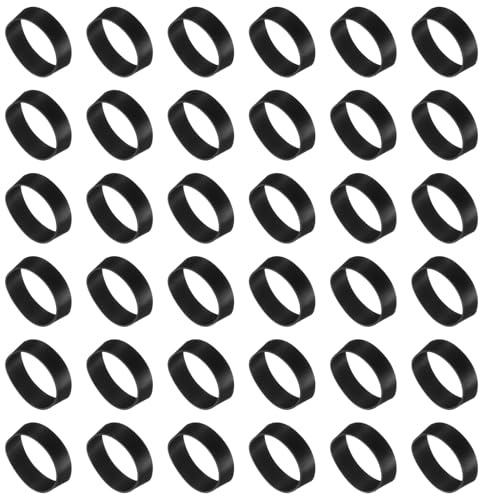 QUARKZMAN 60 Pcs De Bandas De Goma De Silicona 20mm/0.8 Negro 5mm | Anillos De Goma Bridas Para Cables, Bandas Elásticas Fuertes Antideslizantes, Para Envoltura De Cables Envoltura De Bolsa