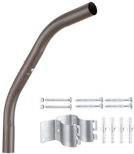 LEONLITE Mounting Arm for LED Barn Light, Area Light Extension Mounting Pole Outdoor, Iron Housing, Anti-Rust, Brown