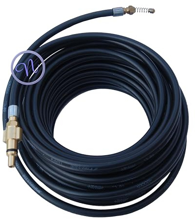 Drain Cleaner Hose Compatiable for Spear & Jackson Pressure Washer, 15 Meter Long with Flexible Jet Nozzle