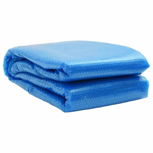 Fecpoo Copertura solare per piscina blu, 1000 x 600 cm, in PE, risparmio energetico, riduzione dell'evaporazione, per piscine di grandi dimensioni, 1 pezzo
