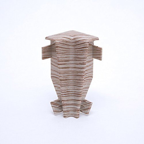 Innen- und Außenecken, Verbinder und Abschlüsse für Sockelleisten 60mm (Innenecke 60mm Eiche Weiß)