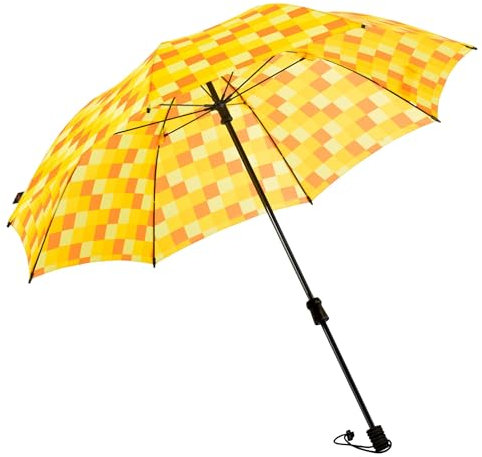 Euroschirm Swing handsfree Square Design der Sonnen-, Wander-, Regen- & Trekkingschirm Farbe gelb/orange/Ocker/hellgelb