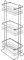 Croydex Bathroom Storage Three Tier Freestanding Storage Basket - Chrome Plated Bathroom Shelves & Organiser, Durable Steel, Space-Saving Design, 670x255x165mm, Fixtures & Fittings Included