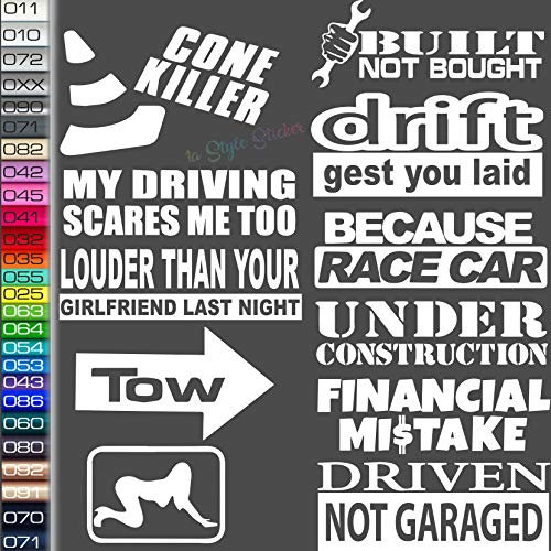 Auto Aufkleber Set 10 Sticker Bomb Autoscene XXL Autotuning cartattoo Drift Dub JDM