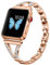 RXXR Women Fashion Smartwatches Straps Compatible with Apple Watch Straps Series 10 42mm, 9/8/7 41mm, 6/SE/SE2/5/4 40mm, 3/2/1 38mm, Rose Gold Bling Diamond Replacement Bracelet Wristband for iWatch
