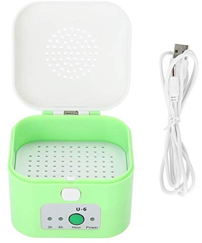 Nikou Essiccatore for apparecchi acustici - Scatola di Asciugatura USB Electric, Deumidificatore for Cuffie, Custodia for apparecchio Acustico a Prova di umidità Verde