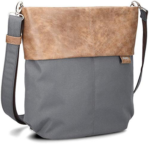 Zwei Damen Umhängetasche Olli OT12 Crossbody-Bag 7 Liter strapazierfähige & wasserabweisende Schultertasche, hochwertige Qualität, Schlüsselring, zusätzlicher Schultergurt, Geheimfach (limited-stone)