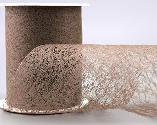 20 m x 10 сm Dekoband VLIES TAUPE Schleifenband Geschenkband Deko Netzband Floristik Band Vliesband Dekovlies Tischdekoration zum Basteln Dekorieren Tischläufer Tischband
