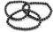 KASHU Edelstein Schungit direkt aus Karelien: 3 x Armband Dewdrops