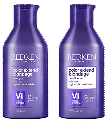 REDKEN Color Extend Blondage, Purple Shampoo and Conditioner Set, for Blonde Hair, Vi Violet Pigment, 300 ml