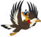 Yakari fliegt Wandtattoo Großer Adler Wandsticker Indianer Vogel Klebebilder Kinderzimmer (Großer Adler 30x27cm)