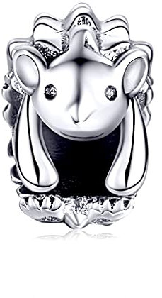 Teleye Armband Charm Bead Netter Igel DIY Charm 925 Sterling Silber passt Pandora Armband Halskette, European Charms Bracelet (SCC1420)