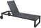 OUTLIV. Rollliege Florenz aus Aluminium/Textilene, Rückenlehne 5-Fach verstellbar, rollbar, Belastbarkeit 100 kg, 206x67,5x35 cm, Anthrazit