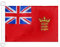 BANDERA NAUTICA PABELLÓN CIVIL JERSEY 45x30cm - Pabellón de conveniencia INGLESA - INGLATERRA - PABELLÓN NACIONAL 30 x 45 cm anillos - AZ FLAG