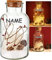 alles-meine.de GmbH LICHT Dekoglas - 8 Stück LED Weihnachten & Winter Schnee inkl. Name - 22 cm - Licht im Einmachglas - Marmeladenglas - Flasche - Weihnachtsflasche - Lichte..