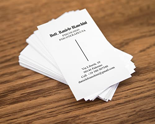 Personalisierte Visitenkarten Farben und Design zur Auswahl | F.to 8 x 5 cm | Farbdruck vorne und hinten auf Karton 300 g (PRO 1)
