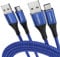 USB-C Charger (2Pack 3M) - Fast Charging Cable Compatible with Samsung Galaxy S10/S9+/S9/S8/S8+, Note 9/8, Huawei P30/P20/Mate20/P10, OnePlus (Blue)