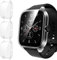 ivoler 3 Stücke Klar Silikon Hülle für Amazfit GTS 4 Schutzhülle, Vollständige Abdeckung Schutzfolie Weiche TPU Cover Case Schutz Displayschutz Folie