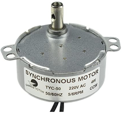 CHANCS Electric Gear Synchronous Motor TYC-50 AC 220V 5-6r/min CCW Large Torque Small AC Motor for Fireplac Electric Microwave Oven