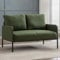 chairus 2 Sitzer Stoffsofa mit Armlehnen Modern Leinen Doppelsofa Polstersessel Couch für Wohnzimmer Schlafzimmer (Grün)