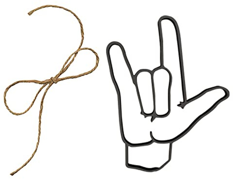 Wzxhew 2022 I Love You Sign Language Ornament Made Out Of Steel Thinking Of You Christmas Stocking Stuffer Gift Car Hanging Decorations Crystal (A, One Size)