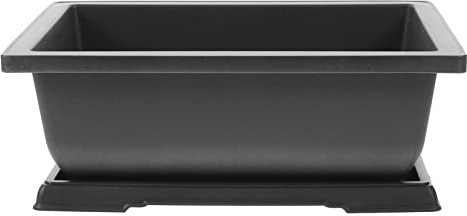 Happyyami Pots De Fleurs Pots De Plantes Bonsai Pots 2 Sets Rectangle Training Pots with Trays Plastic Flower Pot Pot for Farm Front Door Outdoor Indoor Decoration Pots De Fleurs Décoratifs