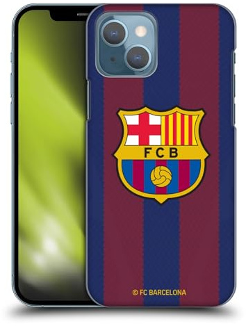 Head Case Designs Offizielle FC Barcelona Home 2023/24 Wappen-Set Harte Rueckseiten Handyhülle Hülle Huelle kompatibel mit Apple iPhone 13