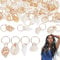PLIGREAT 60 Stück Muschel Haarschmuck für Zöpfe Dreadlocks Haarschmuck Ringe Vintage Mode Braids Haarschmuck Dekorative Haarspangen Charme für Alltag Party Damen Dreadlock Zubehör