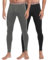INNERSY Thermounterwäsche Herren Hose Ski Unterwäsche Winter Funktionsunterwäsche Unterteile 2 Pack (M, Grau/Schwarz)