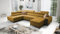 All4All Ecksofa mit Schlaffunktion Gonti VI 360x217 cm - Schlafsofa mit Bettkasten - Sofa in U-Form - Wohnlandschaft XXL Sofa - Eckcouch Groß - Seite Rechts - Gelb - Gewebe - Modern 26