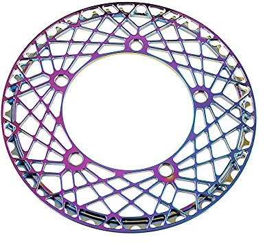 Plato,Plato ancho estrecho,Plato bicicleta de mont Plato,Plato de bicicleta 130 BCD BMX Rueda de cadena de bicicleta plegable CNC AL Diseño hueco Rueda de cadena ultraligera 53T 56T Plato con revestim