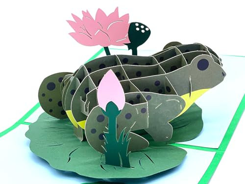 Pop-Up-Grußkarten – Einzigartige 3D-Frosch-Grußkarten für Weihnachten oder Geburtstage, perfekt für Kinder bis Erwachsene, mit beeindruckenden Tierformen!