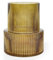 Aoderun Vase en verre transparent pour fleurs, grand vase à fleurs moderne côtelé pour salon, table à manger, cuisine, bureau, maison, étagère, décoration de fête de mariage (ambre)