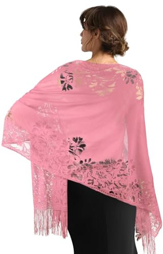 Stola Damen Festlich - Schals & Tücher Für Abendkleid, Glänzende Partykleider, Hochzeit - Großes Schultertuch, Spitze Schal - Stolen Women