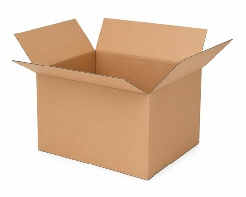 Faltkarton 460x300x380 mm Einwellig Braun | 420g/m² Kraftpapier Versandkarton für Versand | Quadratisch Versandkarton (20)